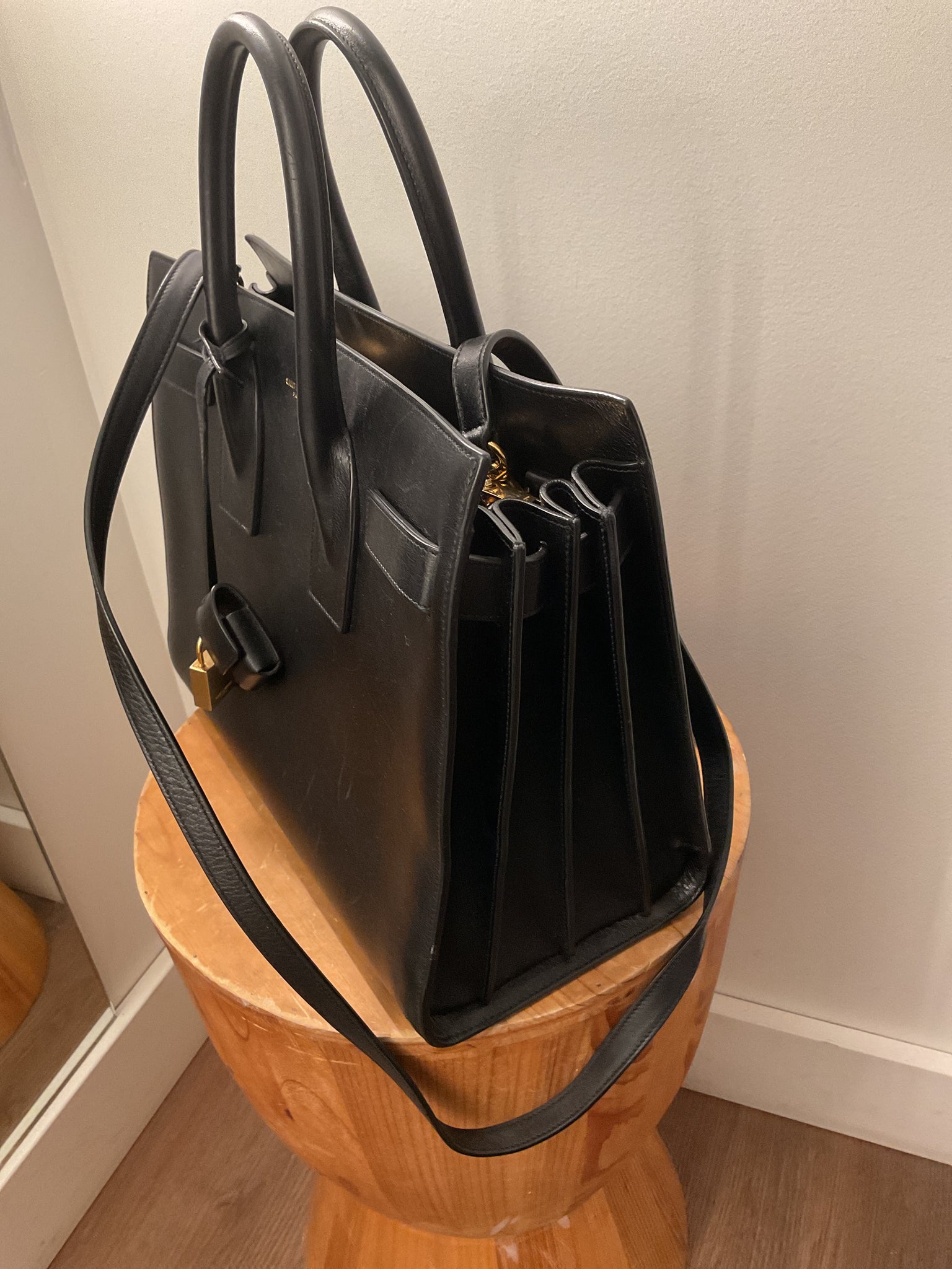 Saint Laurent Sac de Jour Small Handbag with Strap