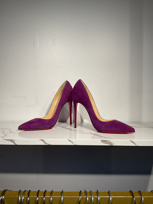 Christian Louboutin So Kate Purple Suede Pumps