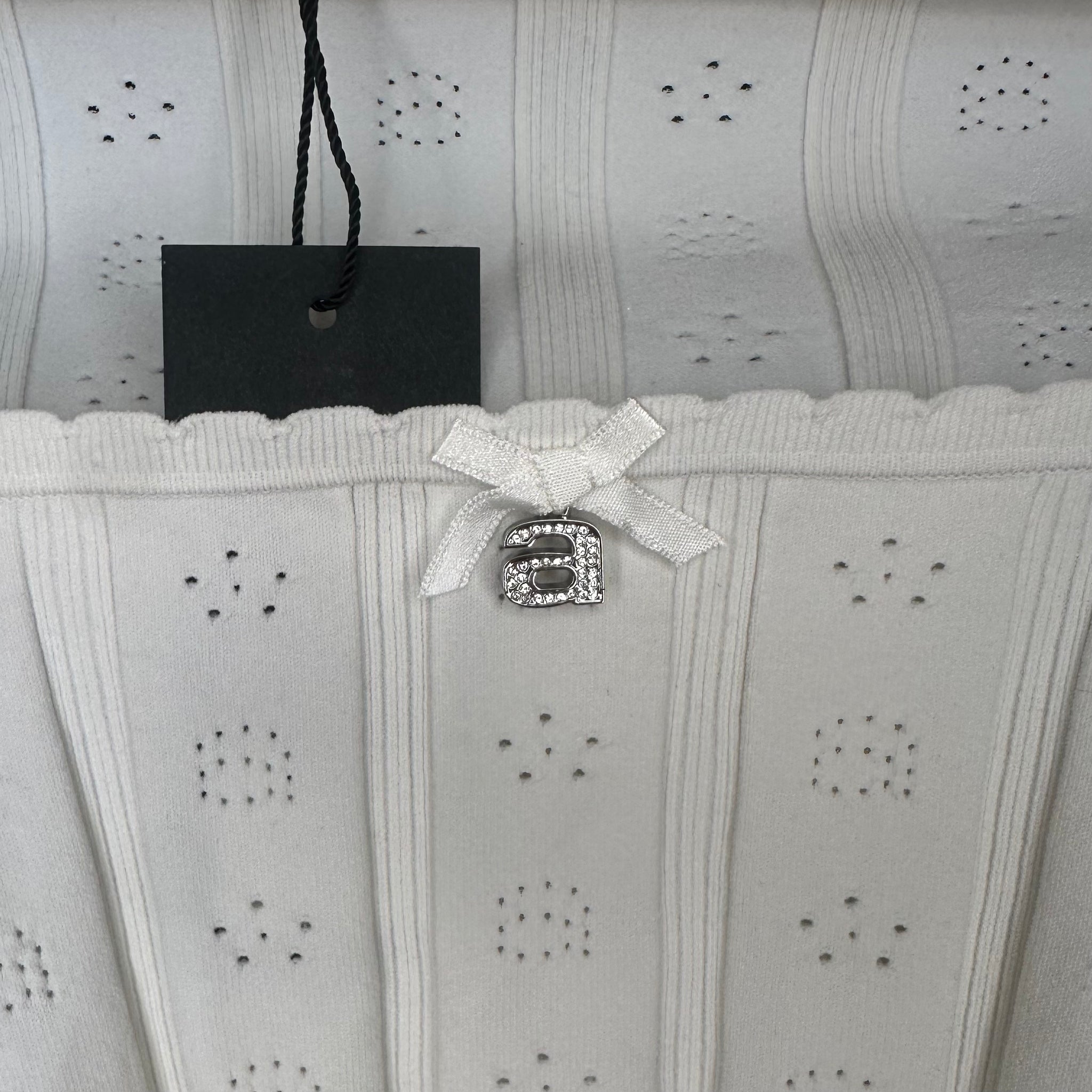 Alexander Wang White Cropped Top - Logo A