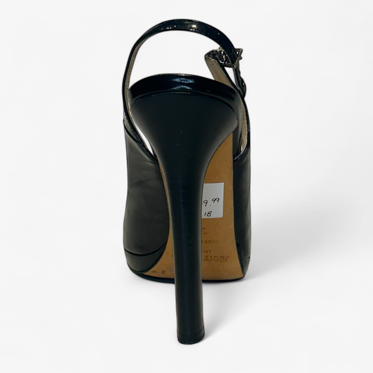 Jimmy Choo Patent Peep Toe Slingback