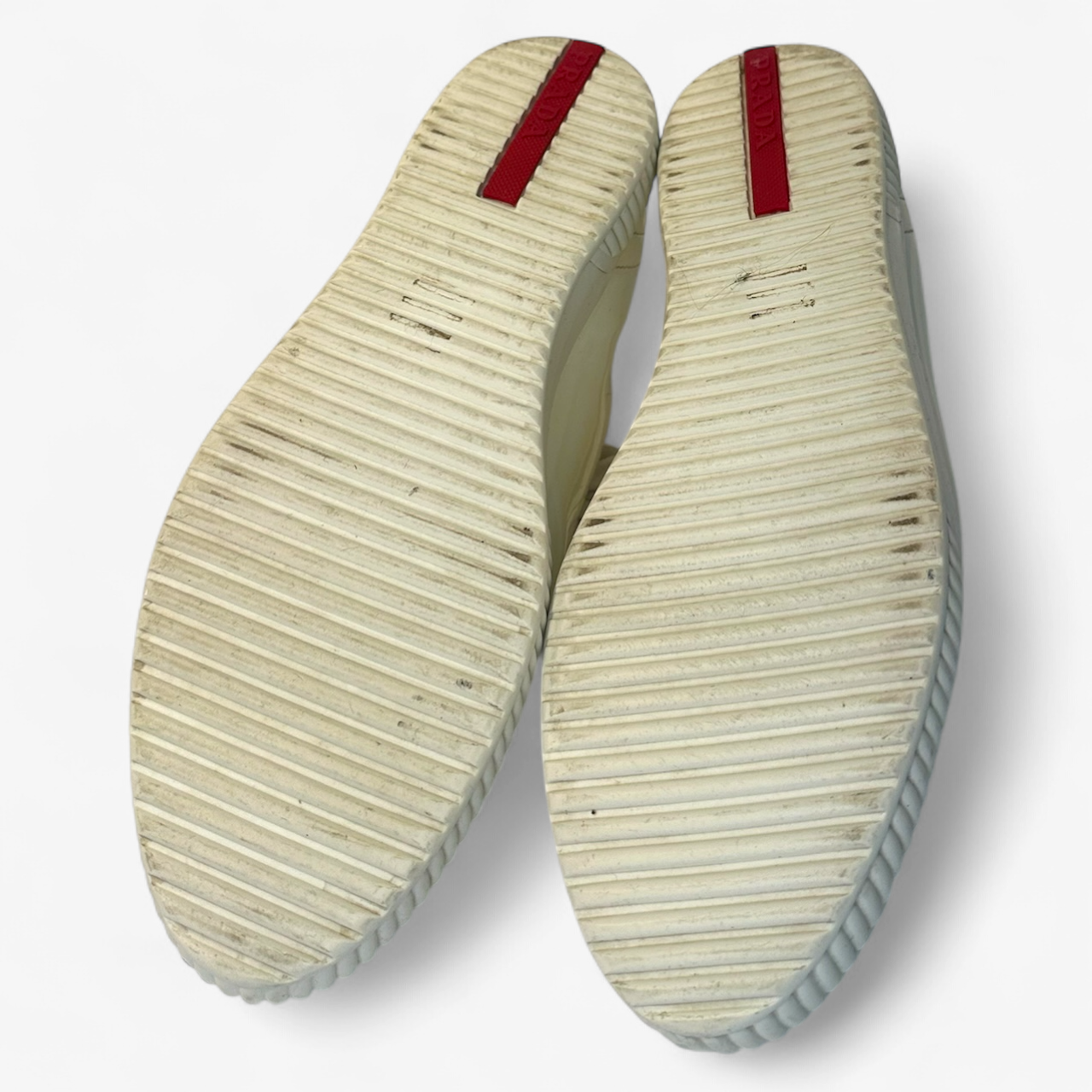 Prada White Patent Leather Sneakers