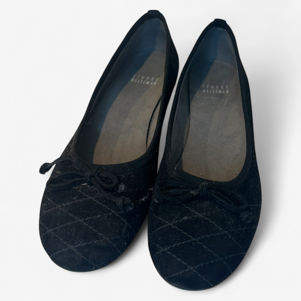 Stuart Weitzman Suede Black Flats