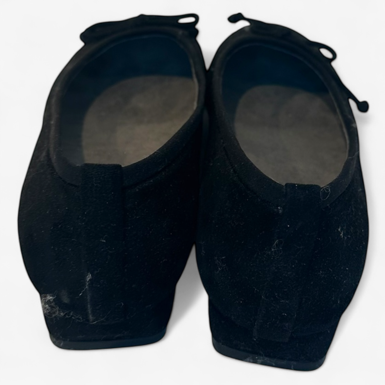 Stuart Weitzman Suede Black Flats