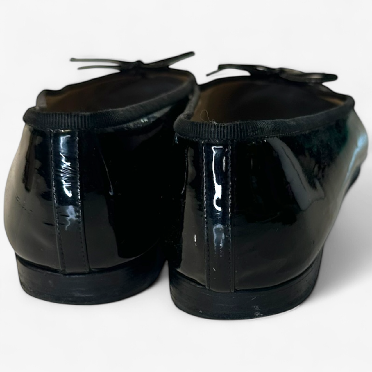 Chanel Ballet Flat - Olive Toe-Cap with Bow