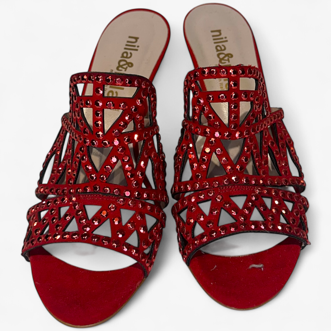 Nila & Nila Red Slip-On Sandals