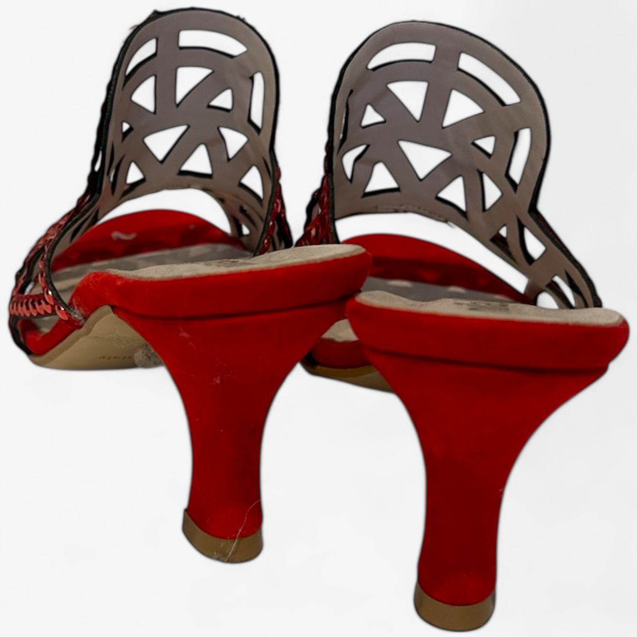 Nila & Nila Red Slip-On Sandals