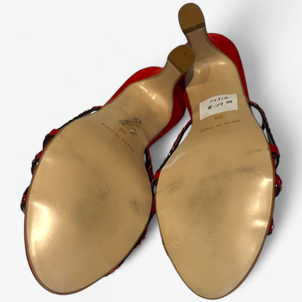 Nila & Nila Red Slip-On Sandals