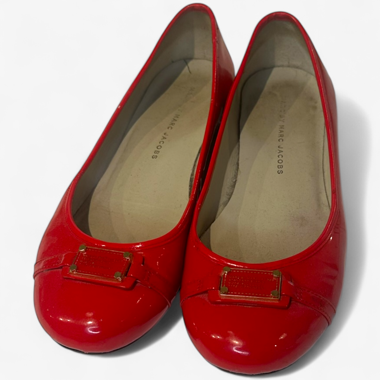 Marc Jacob Red Leather Flats