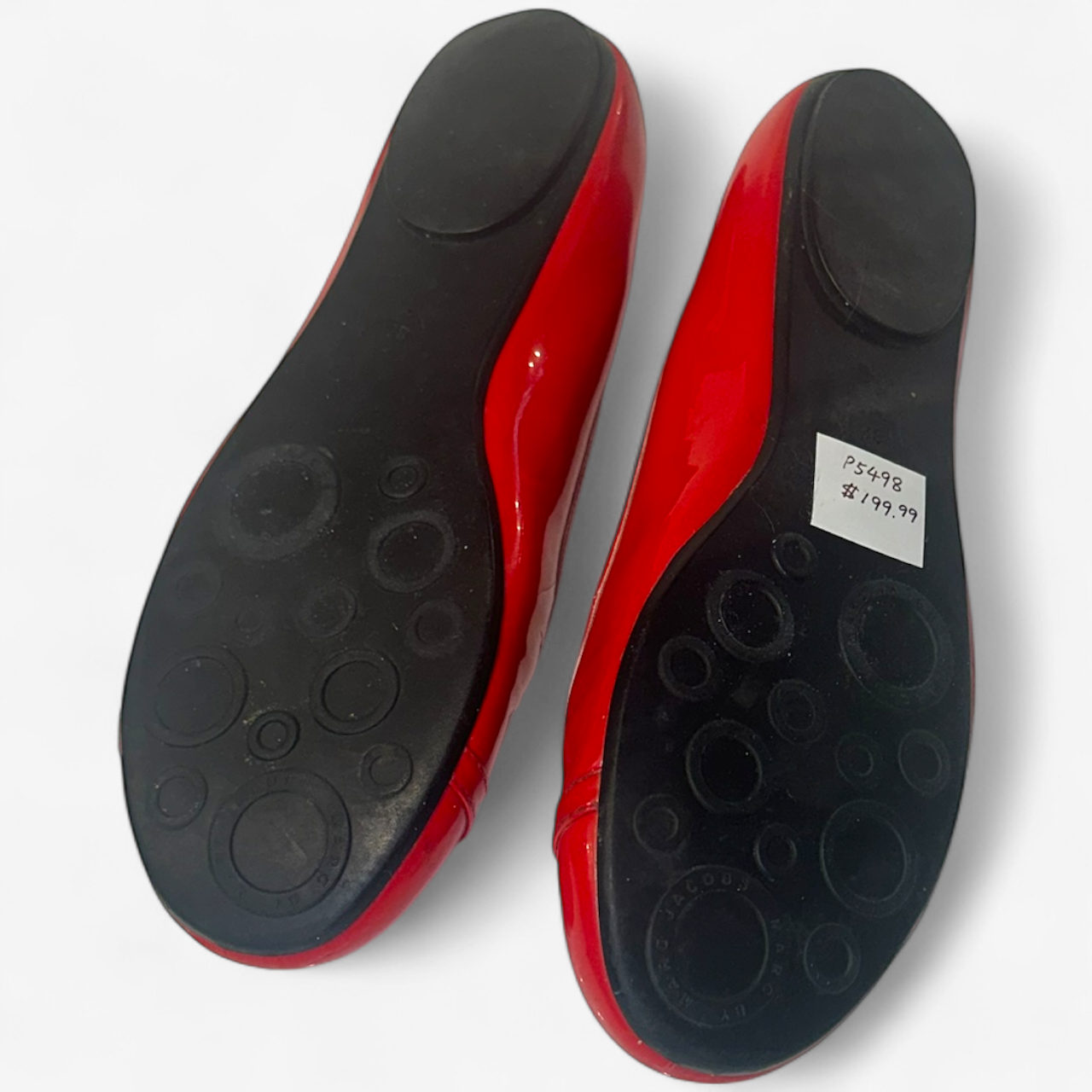 Marc Jacob Red Leather Flats