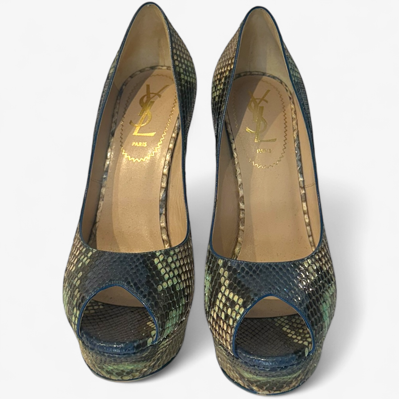 YSL Python Leather Pumps