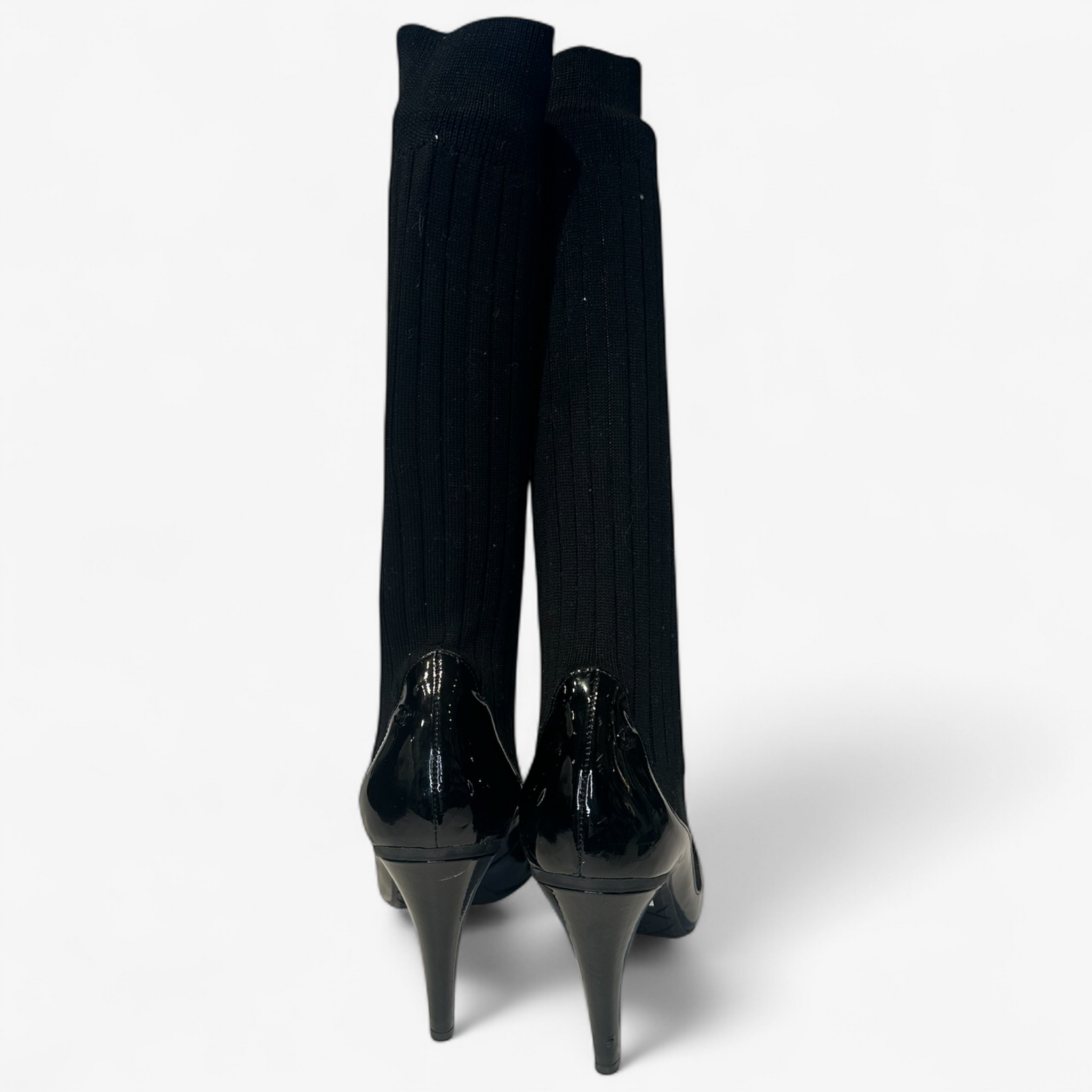 Chanel Black Sock Boots