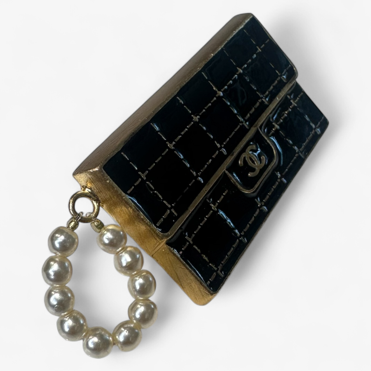 Chanel Bag with Pearl Brooch