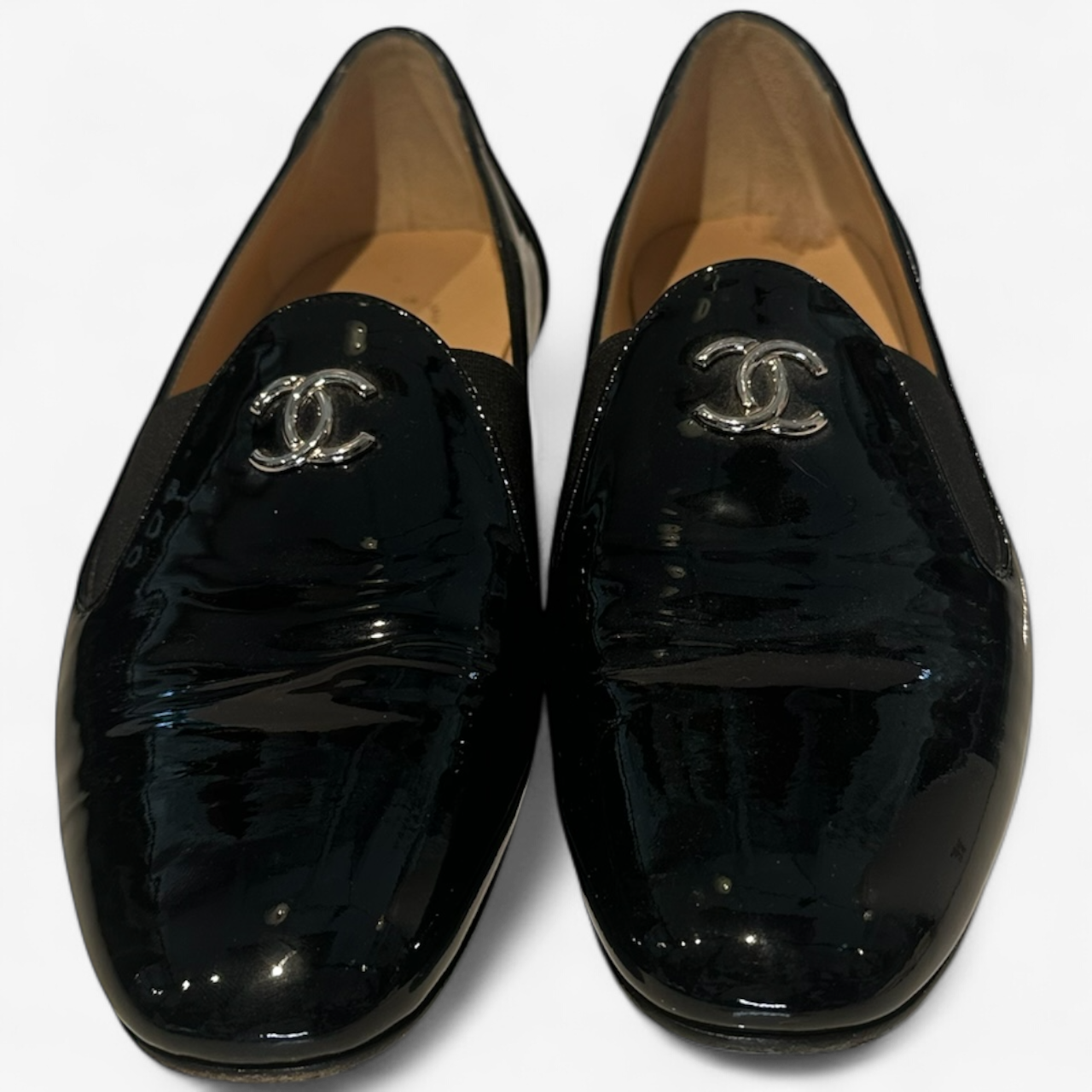 Chanel Patent Loafer CC logo