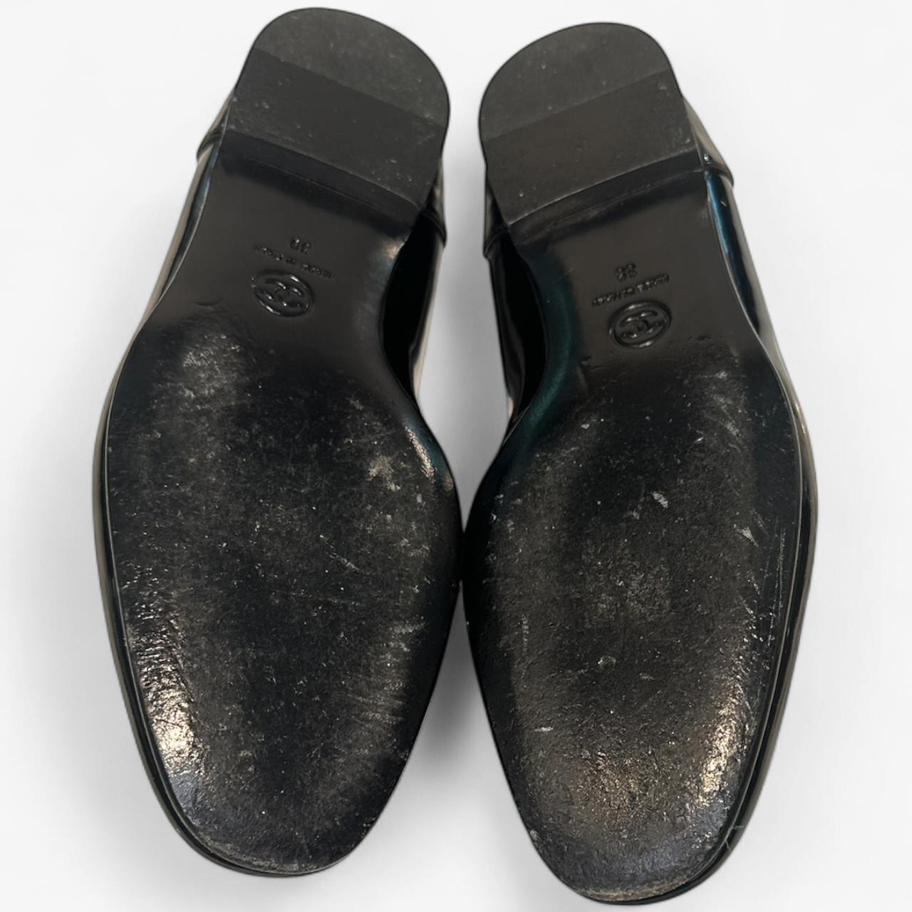 Chanel Patent Loafer CC logo