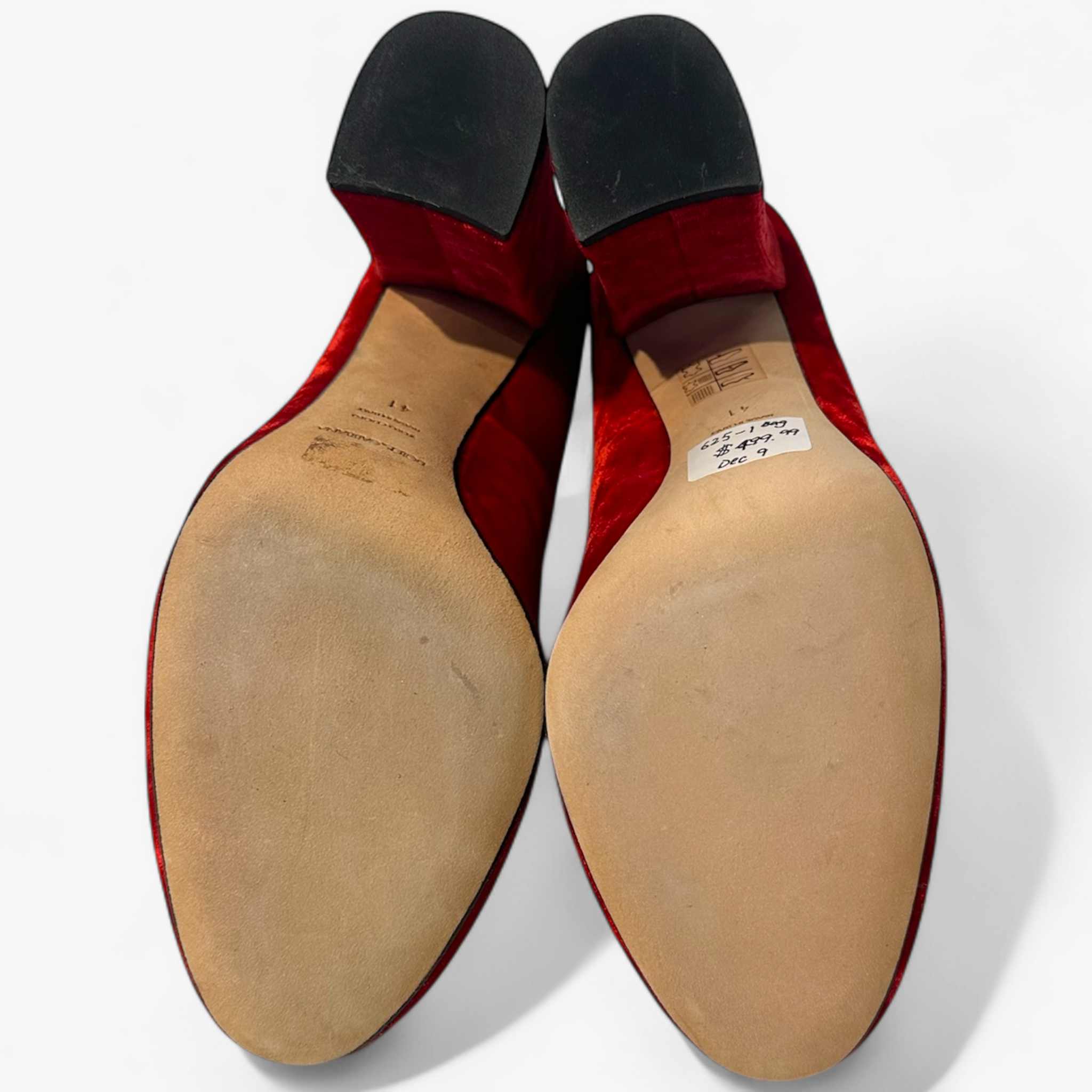 Dolce and Gabbana Red Velvet Pumps