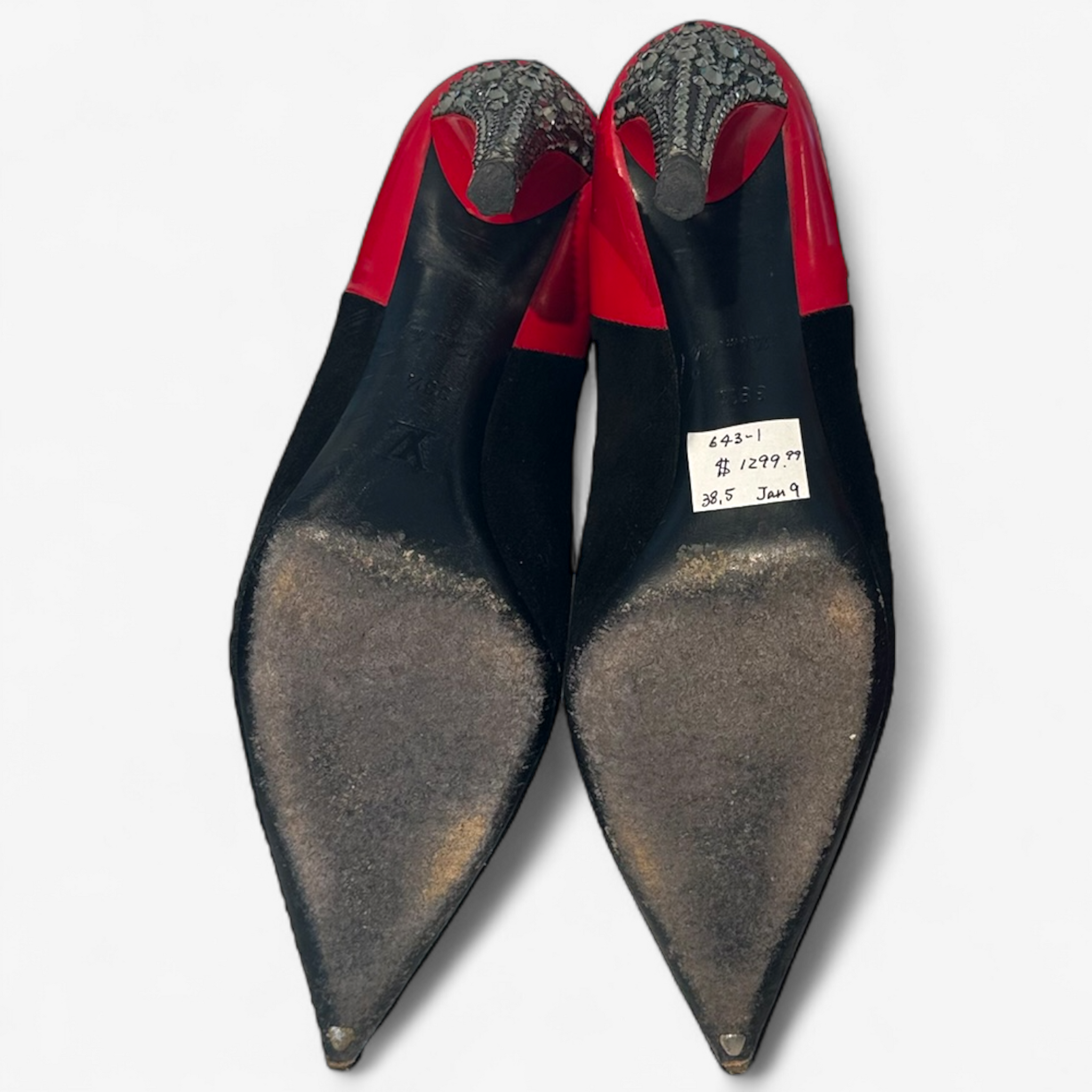 Louis Vuitton Crystal Heel Booties