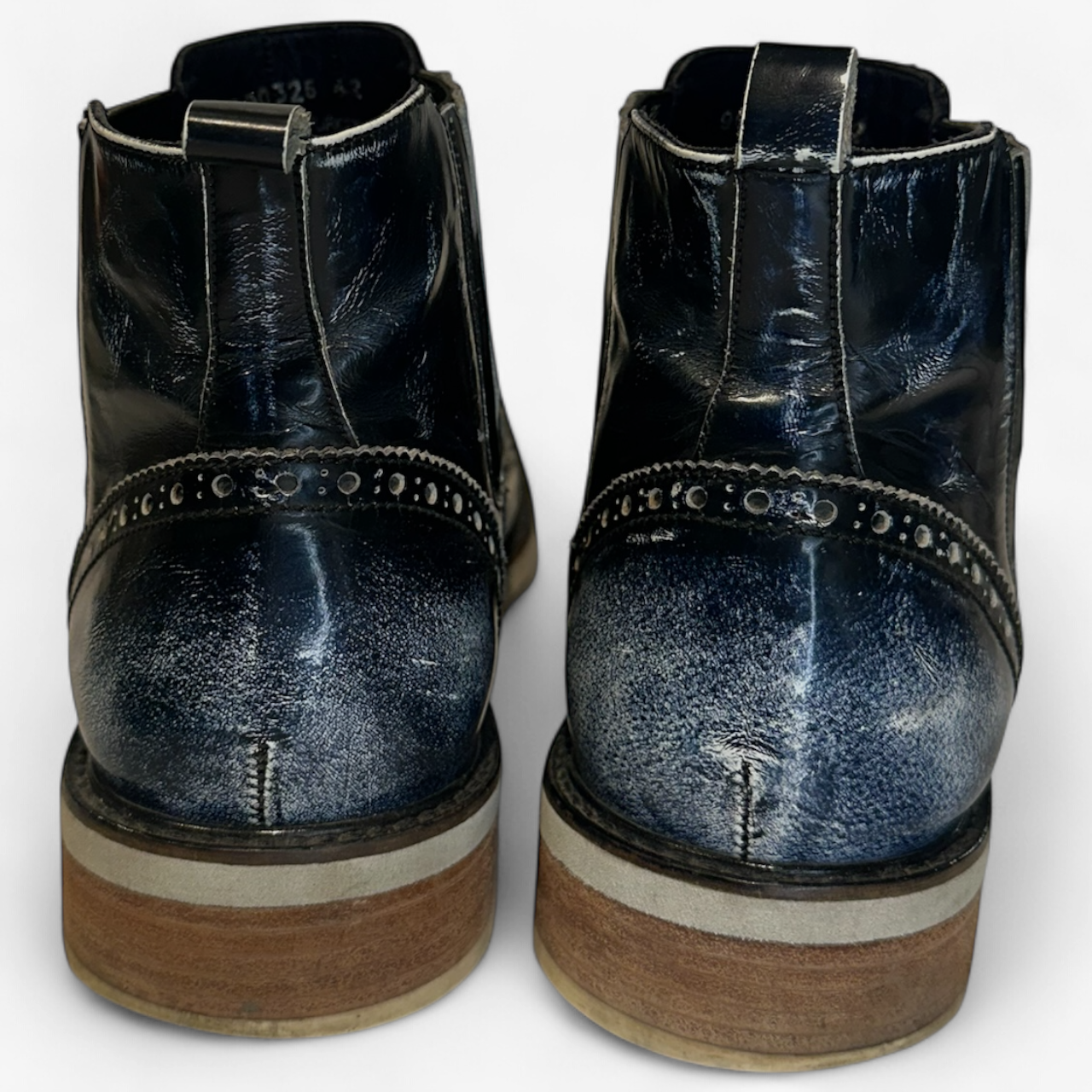 Versace Men's Blue Patina Boots