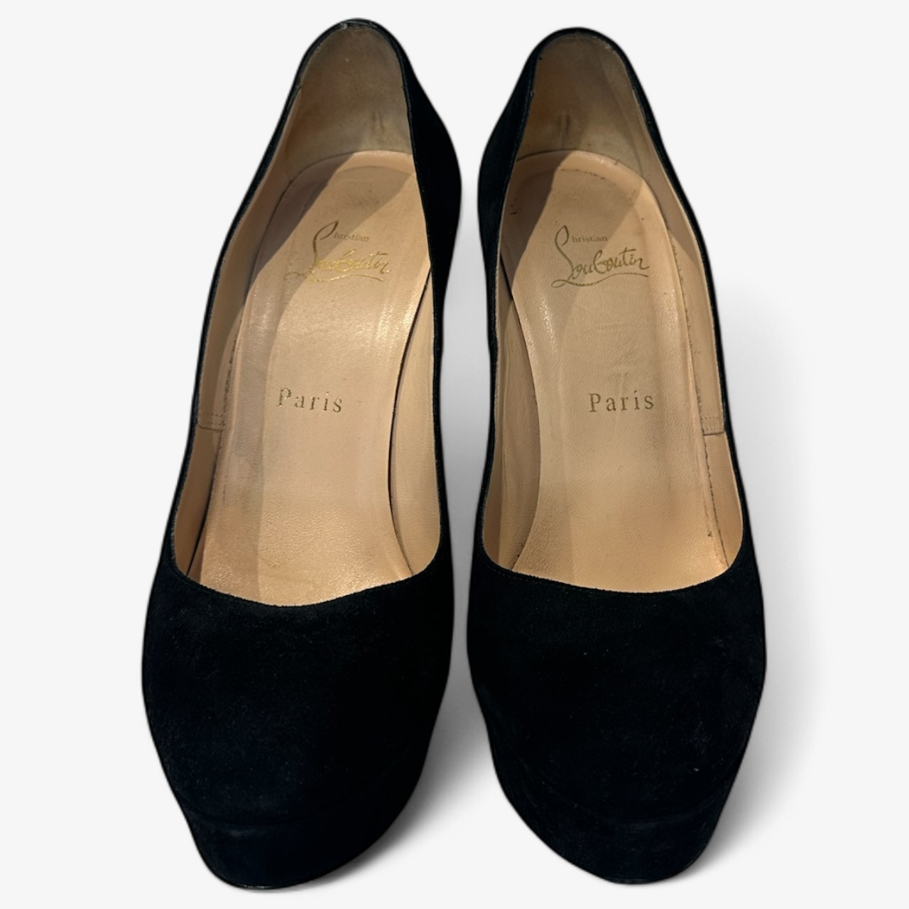 Christian Louboutin Black Suede Pumps