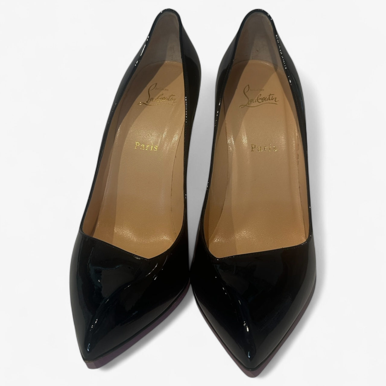 Louboutin Black Patent Corneille 100