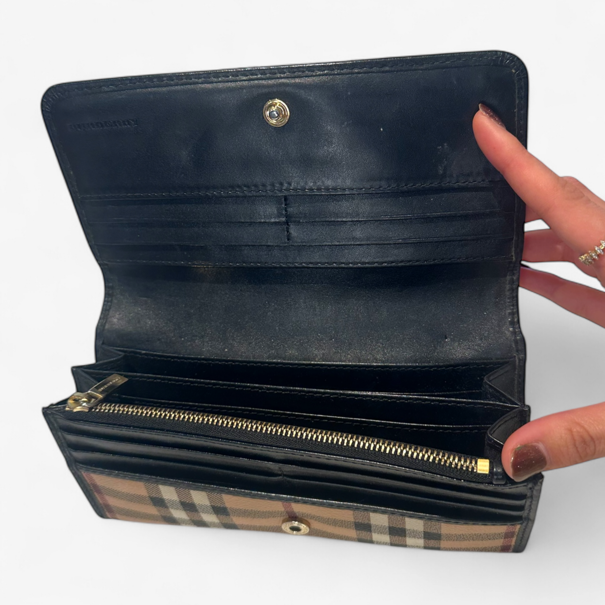 Burberry Nova Check Long Wallet