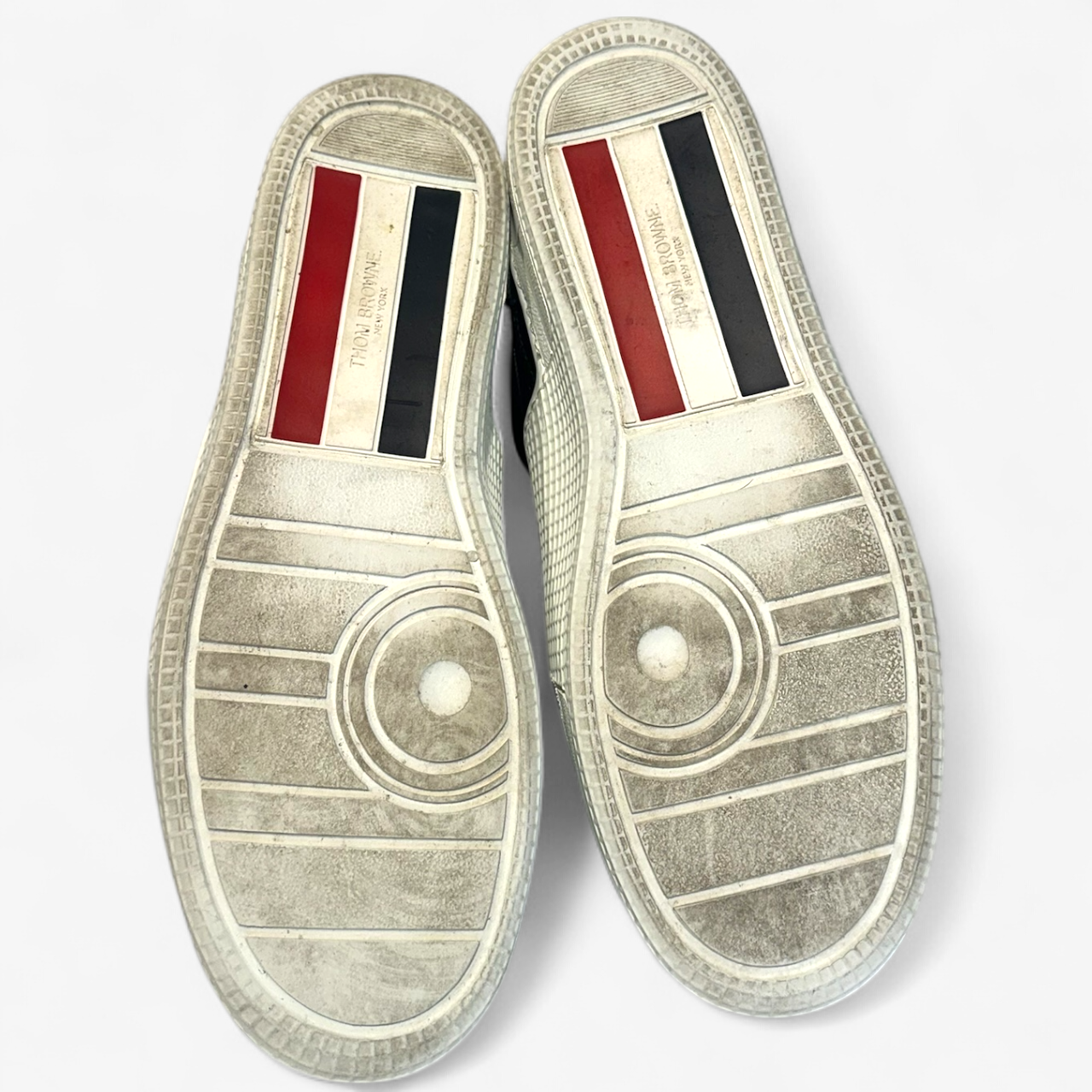 Thom Browne Men's Leather High Top Sneakers