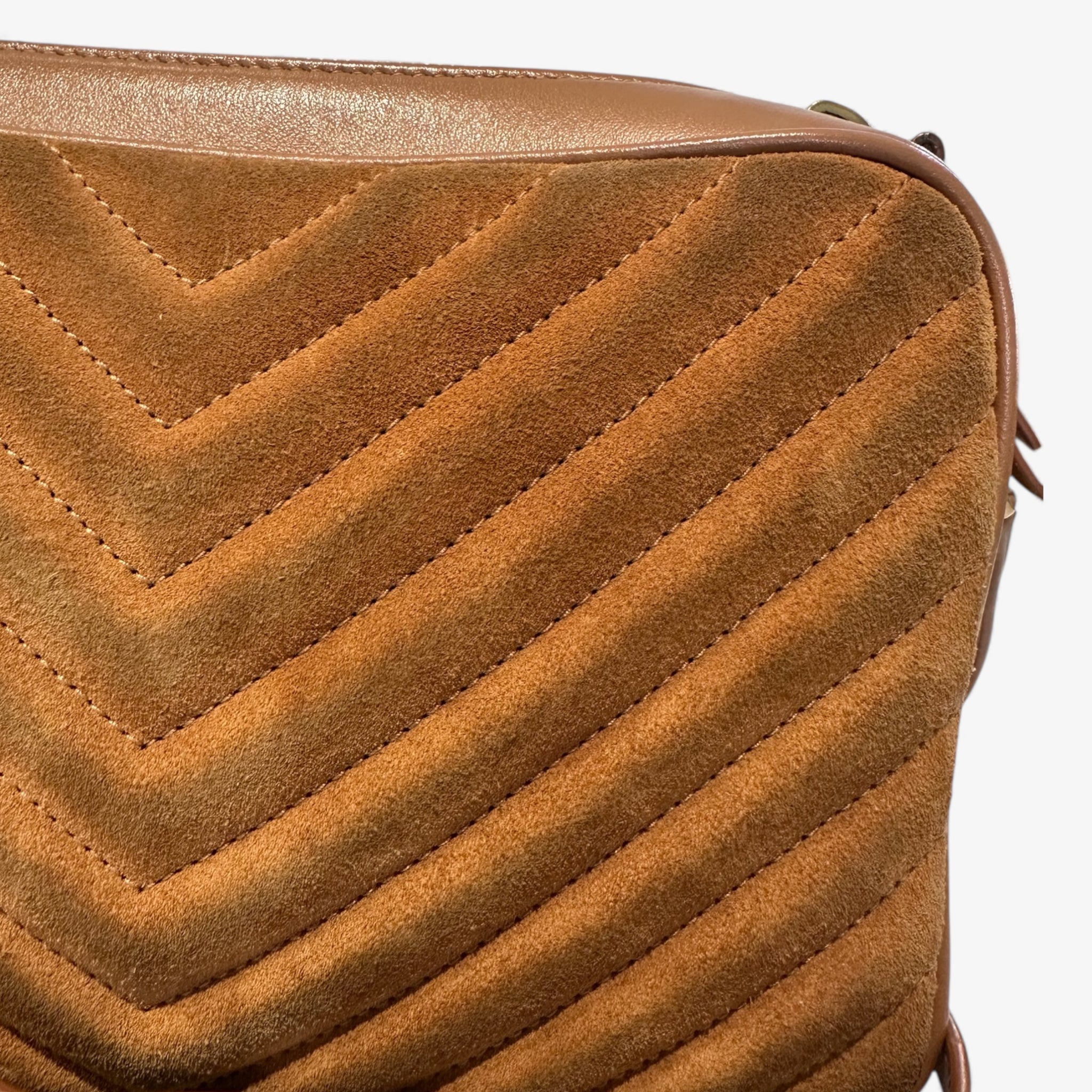 YSL Brown Suede Crossbody