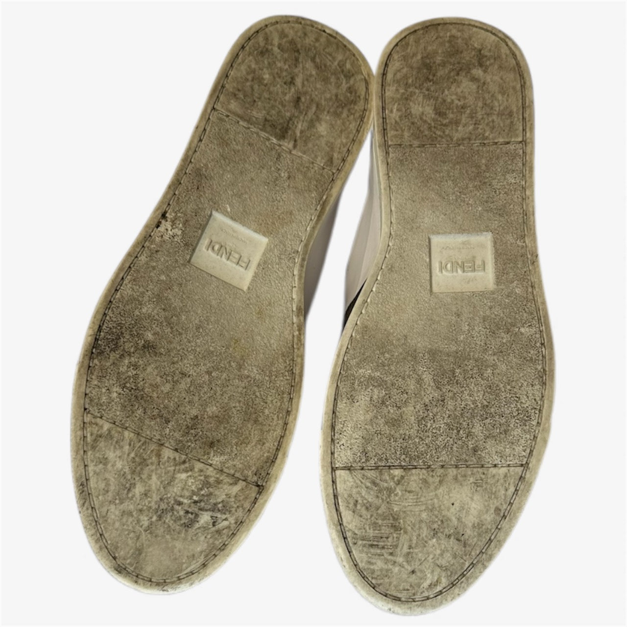 FENDI Signature White Leather Sneaker - Logo Strap