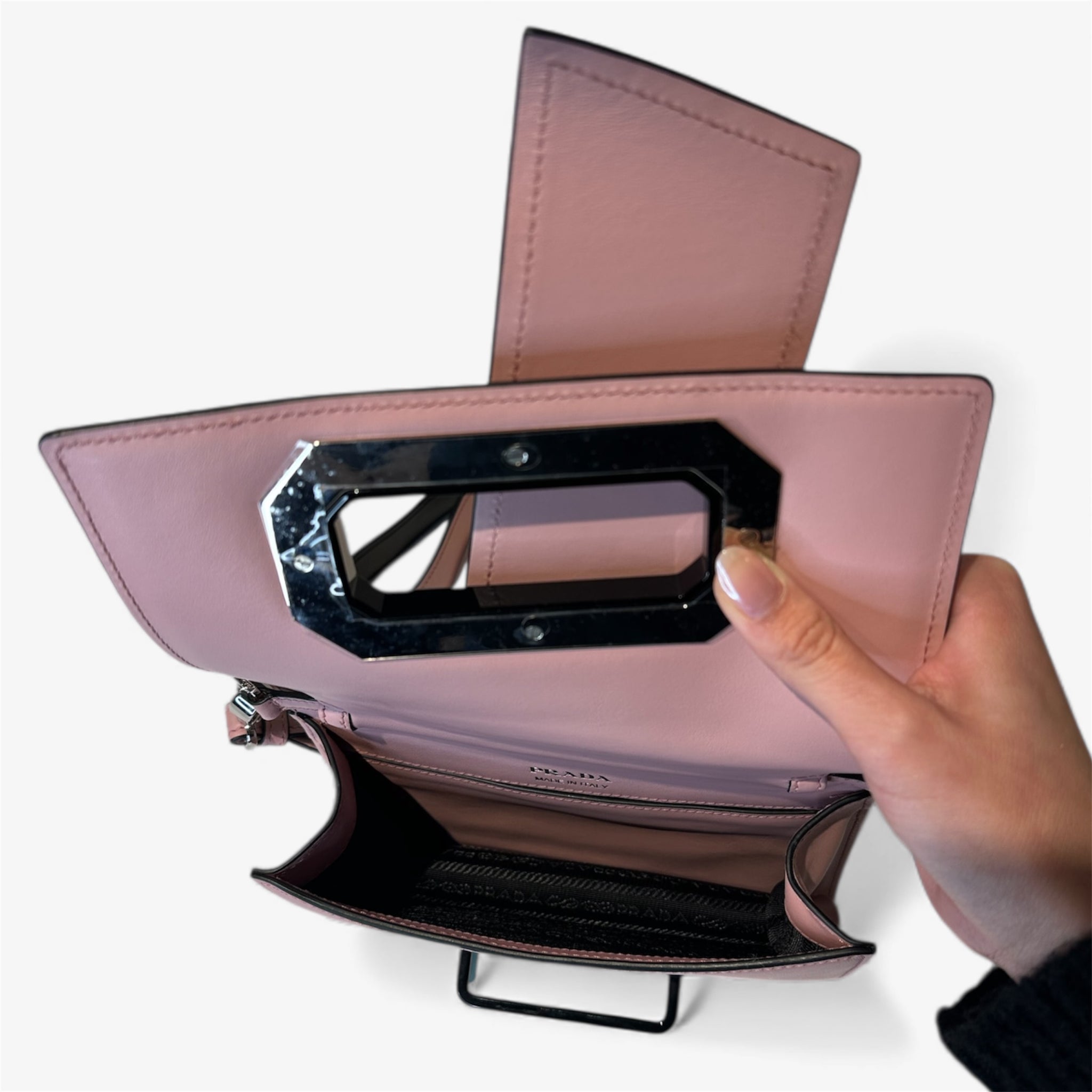 Prada Pink Leather Ribbon Bag