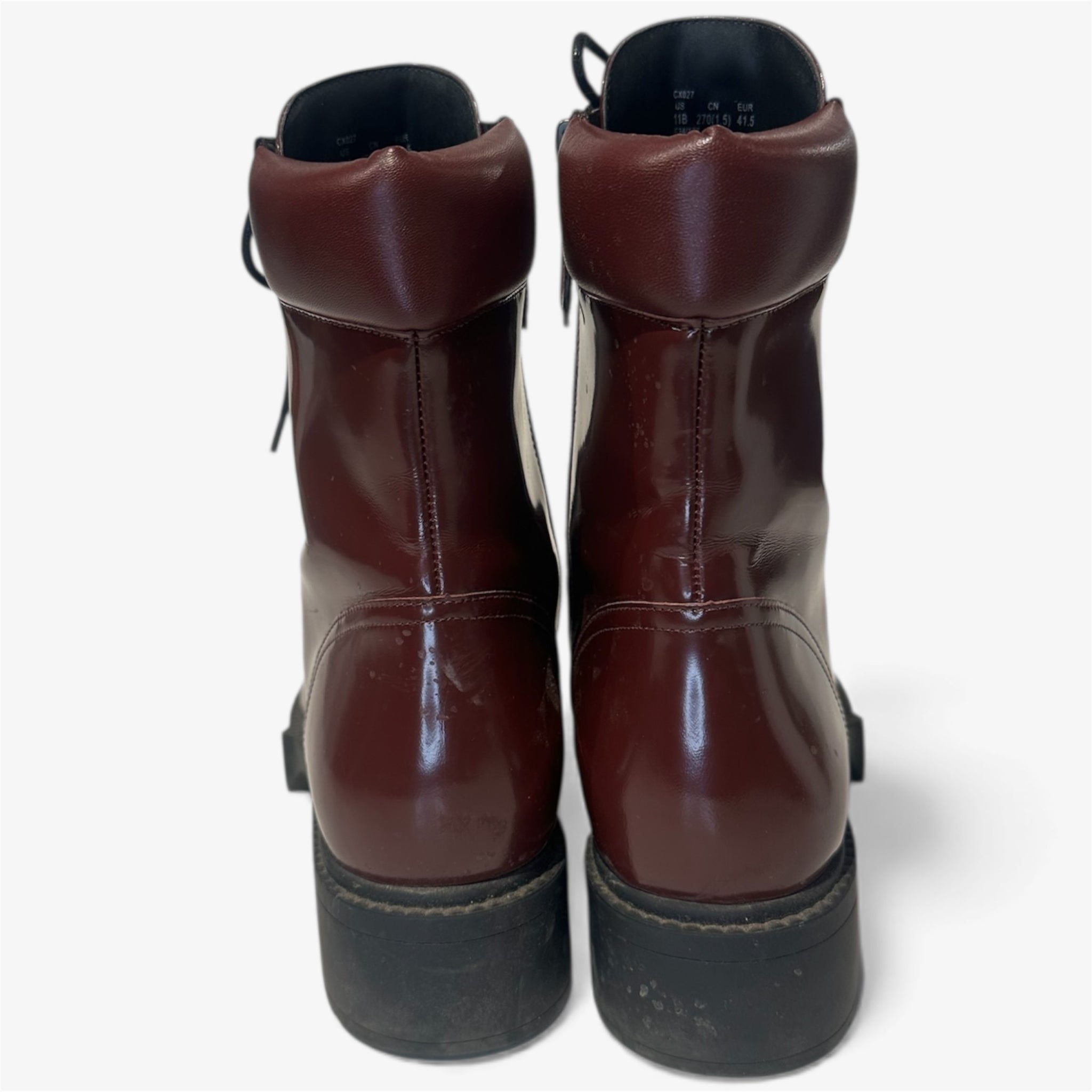 Coach Leighton Merlot Combat Boots