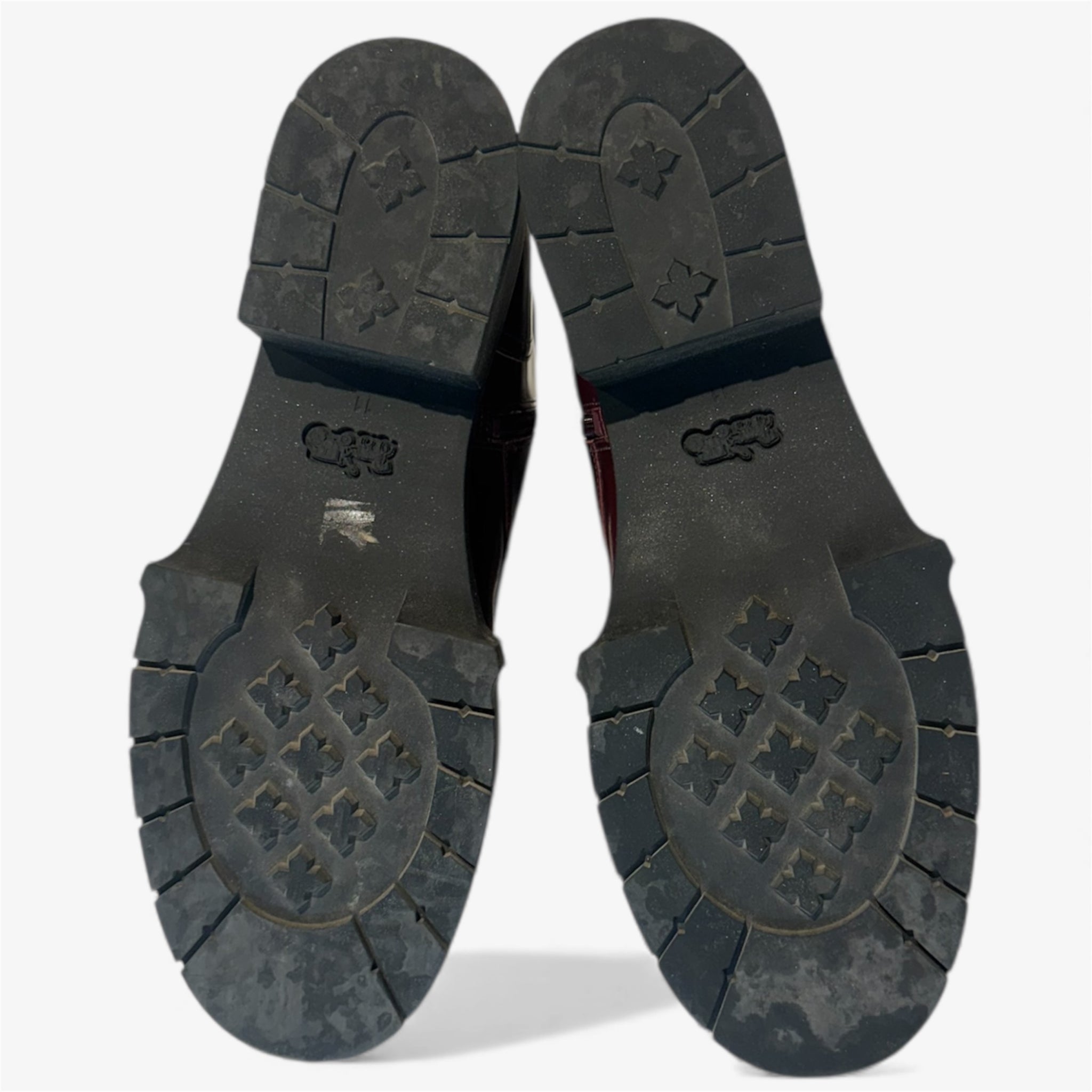 Coach Leighton Merlot Combat Boots