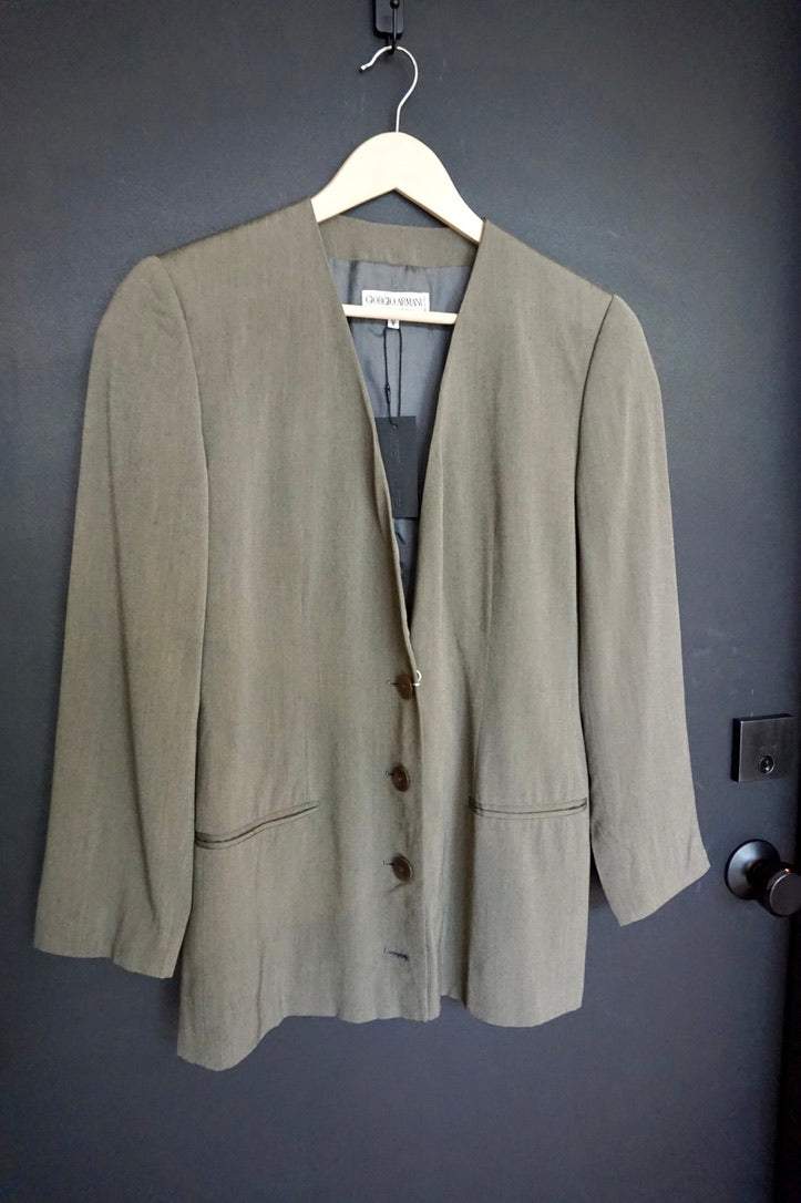 Giorgio Armani Vintage Olive Blazer – Most Wanted Luxury Resale