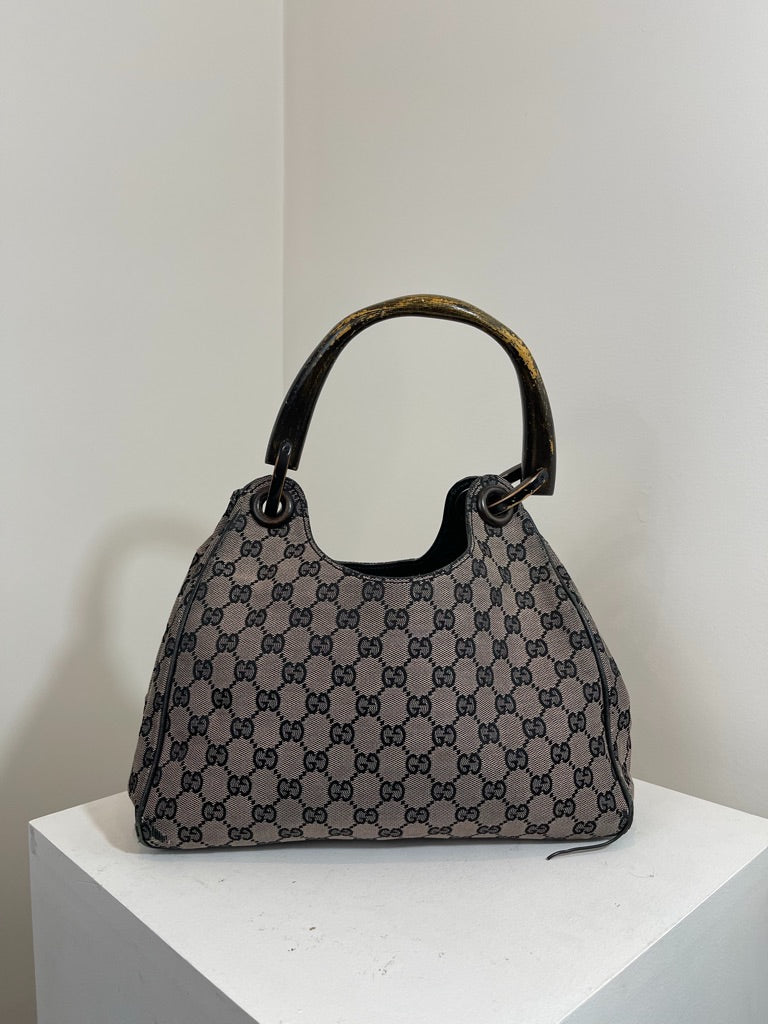 Gucci - Canvas Wood Handle Bag – Most Wanted Luxury Resale